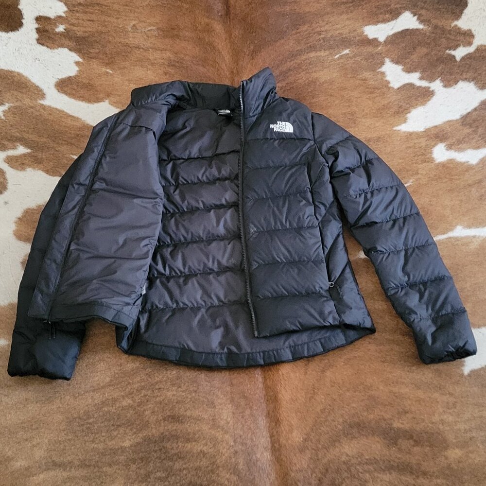 North Face puffer zip up jacket